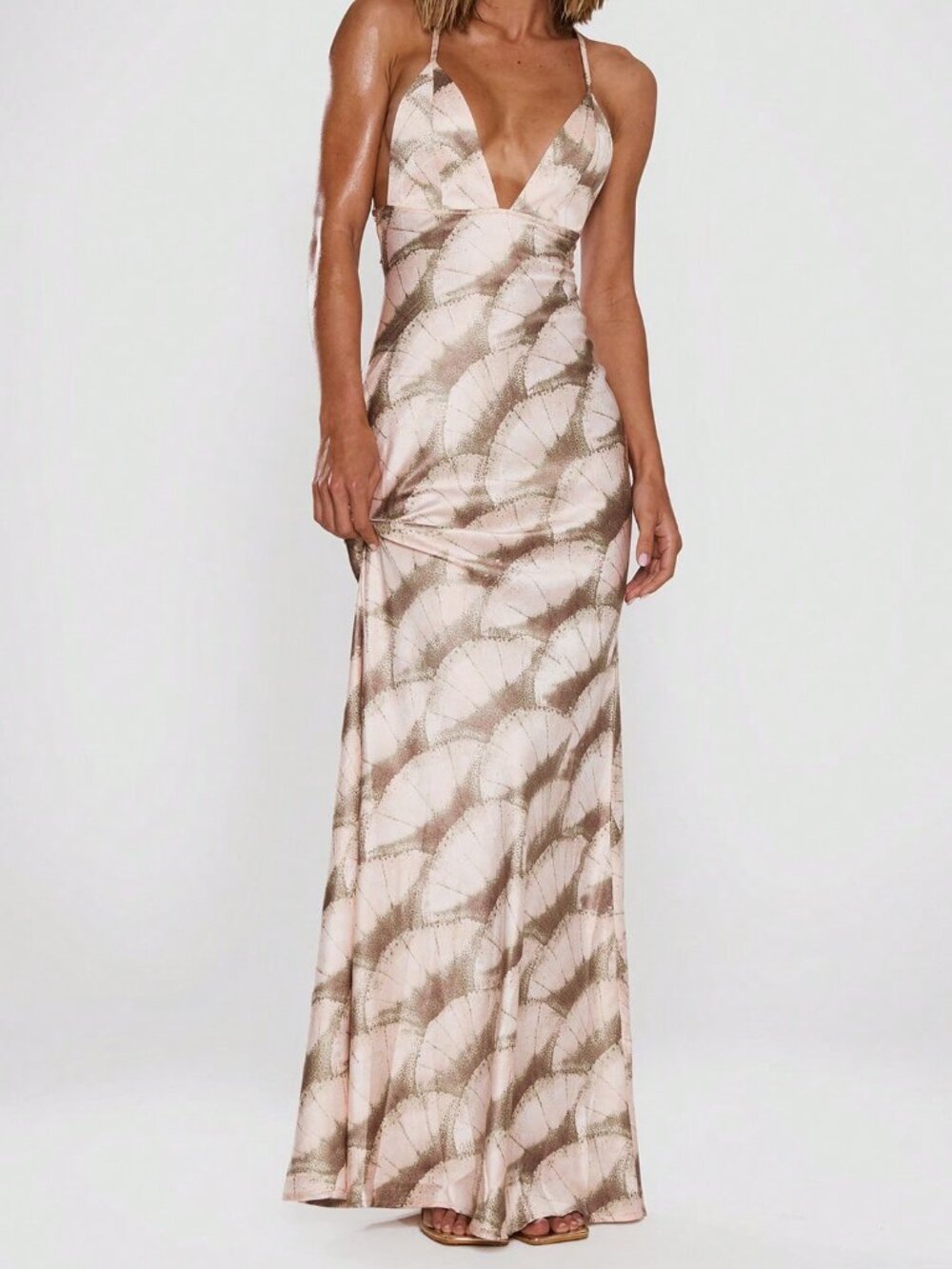 Apricot Sexy Women's Holiday Backless Maxi Dress - Picture 3 of 5